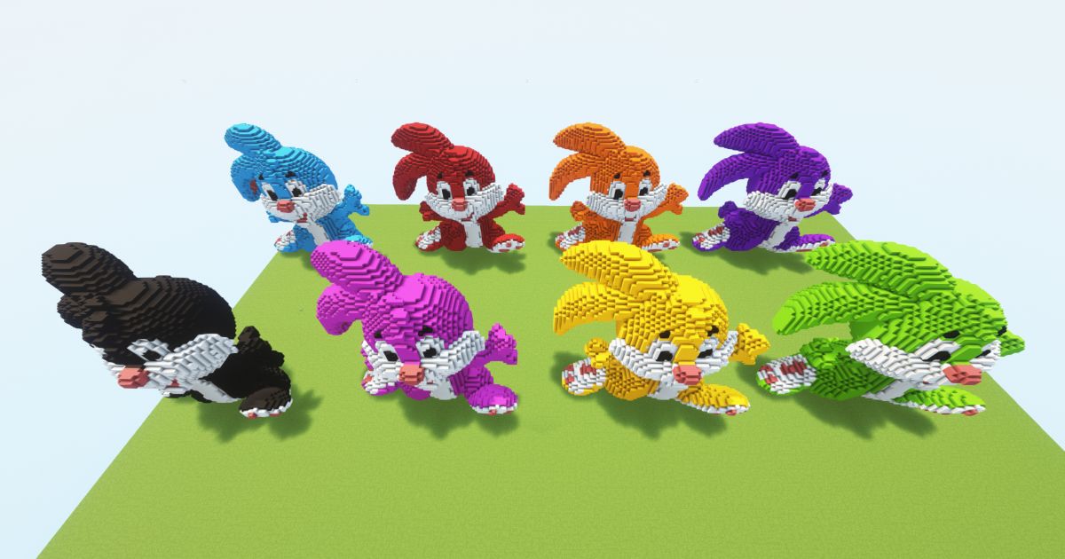 Minecraft Rabbit Running pack preview 1