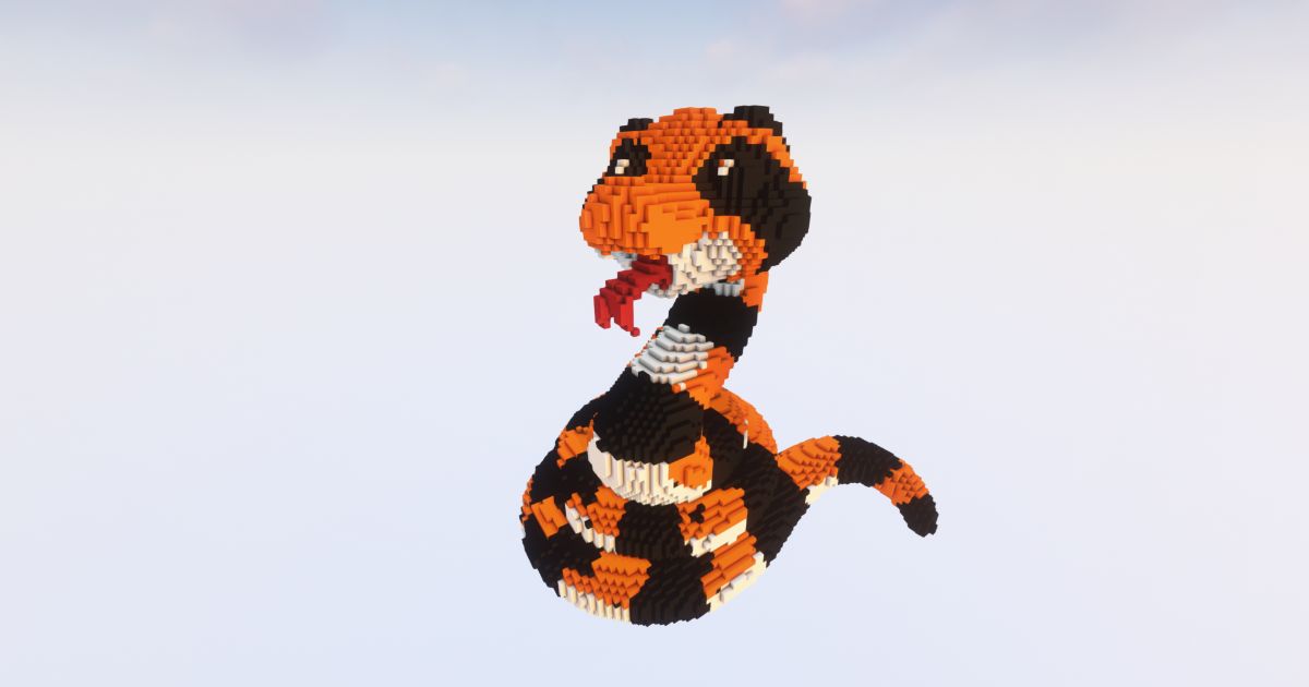 Minecraft Coral Snake Statue