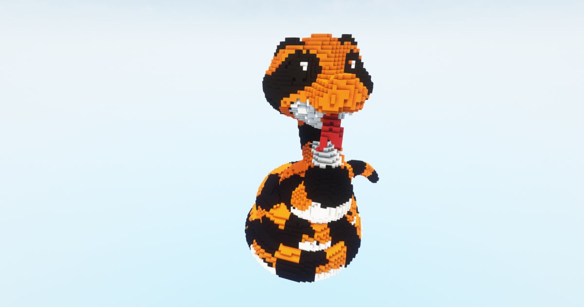 Minecraft Coral Snake Statue preview 1