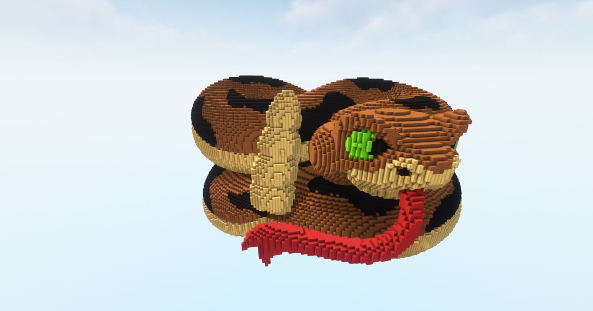 Minecraft Big Snake Statue