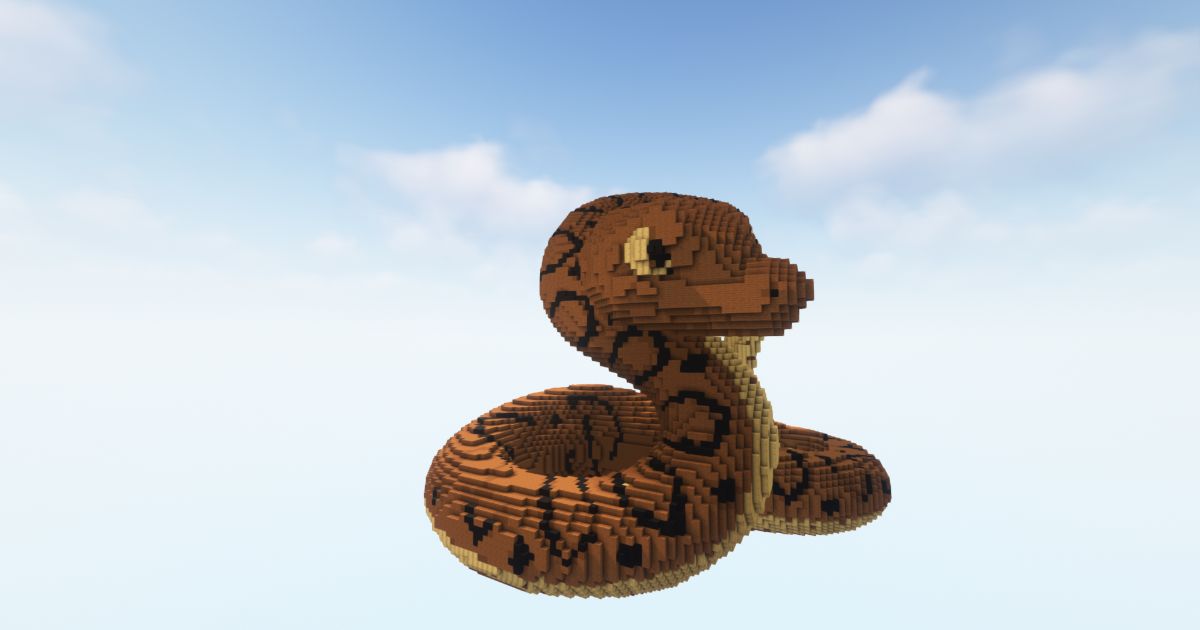 Minecraft Rattle Snake Statue