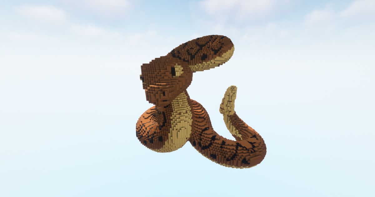 Minecraft Rattle Snake Statue preview 1