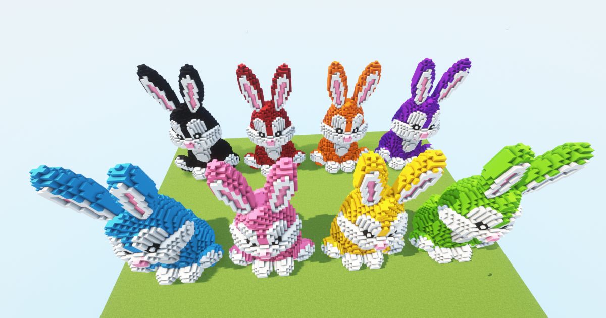 Minecraft Sitting Rabbit pack preview 1