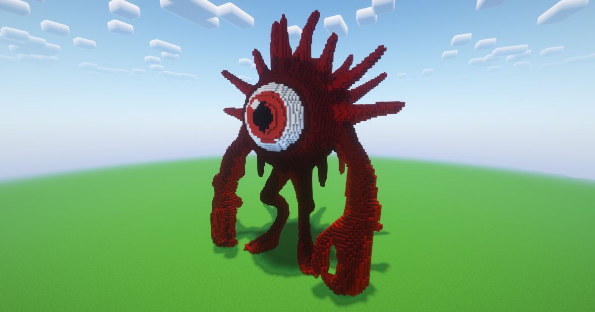 Minecraft Crimson Monster Statue! preview 1