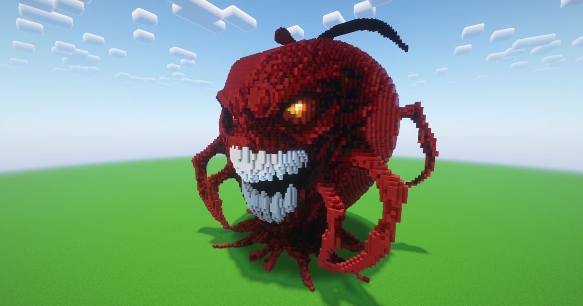 Minecraft Demonic Apple Statue! preview 1