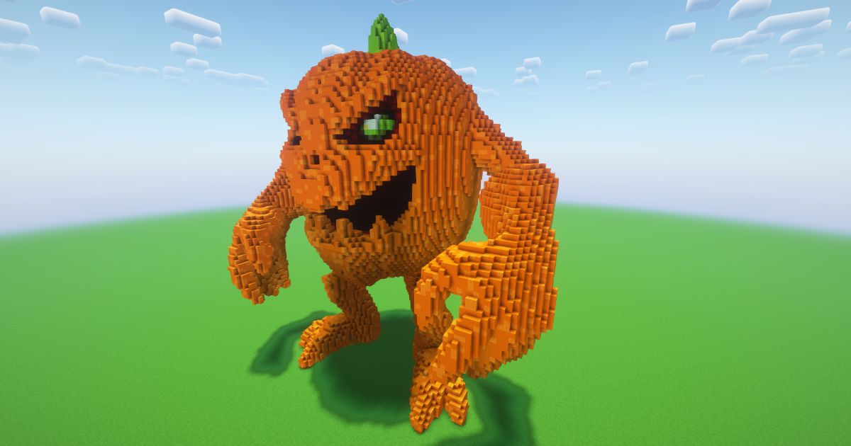 Minecraft Pumpkin Monster Statue! preview 1