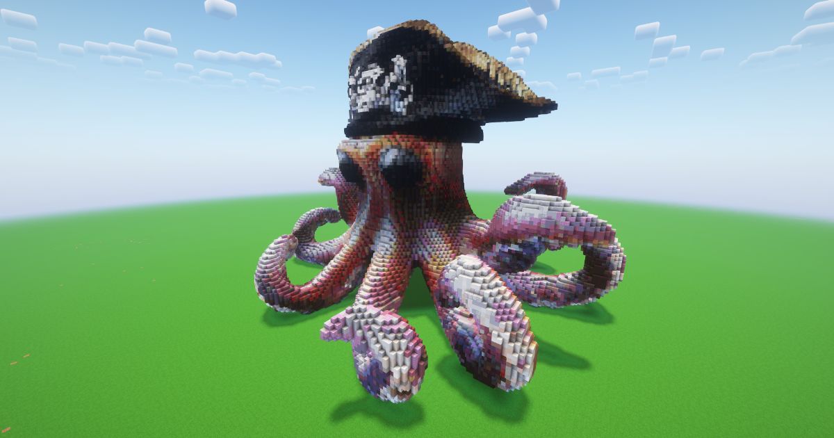 Minecraft Pirate Octopus Statue! preview 1