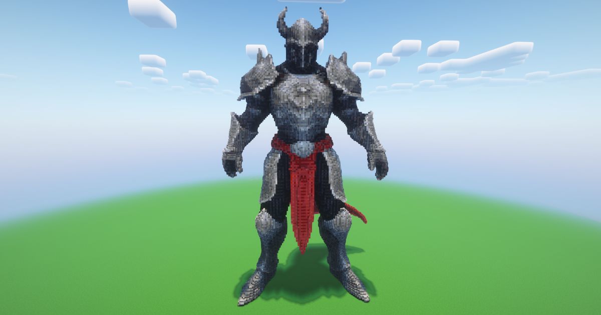Minecraft Dark Knight Statue!