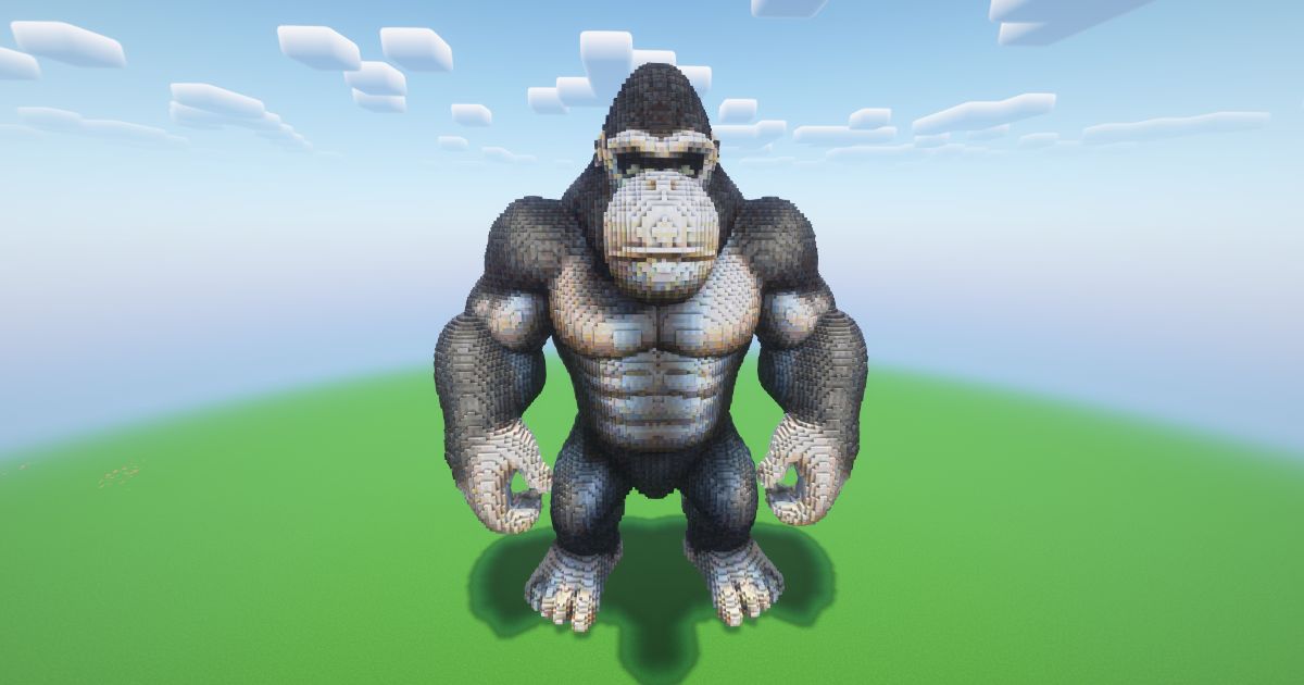Minecraft Gorilla Statue!