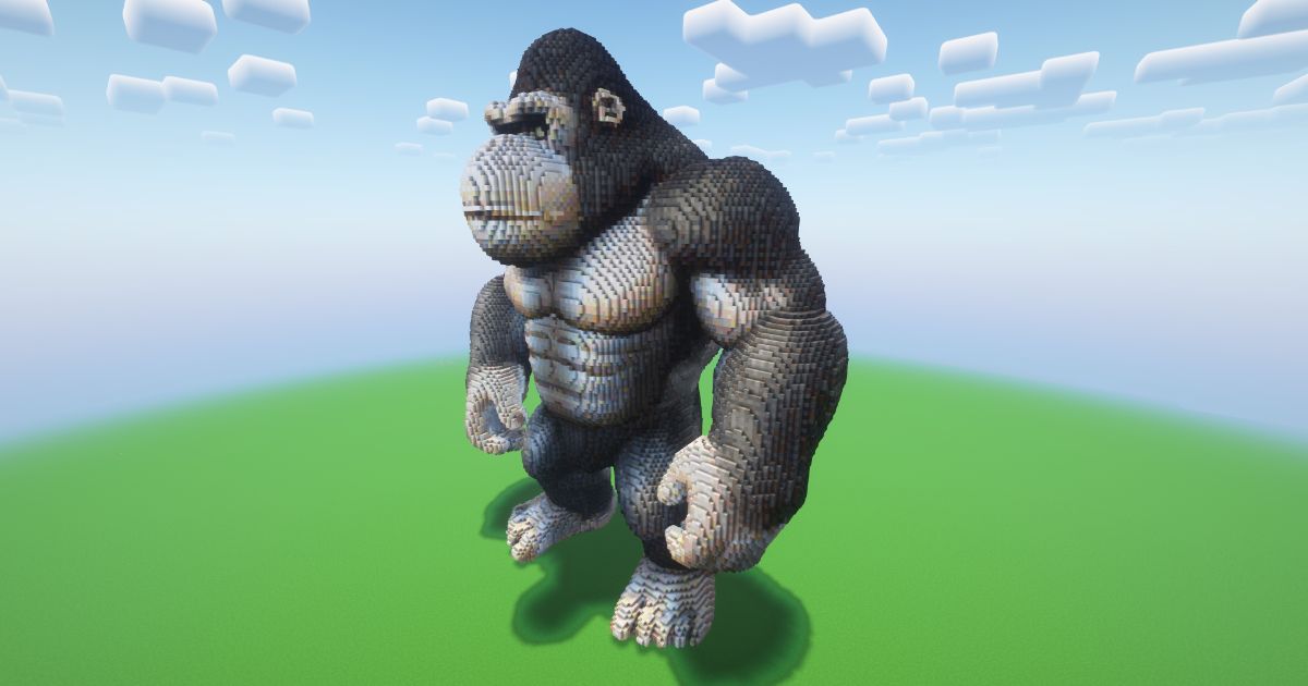 Minecraft Gorilla Statue! preview 1