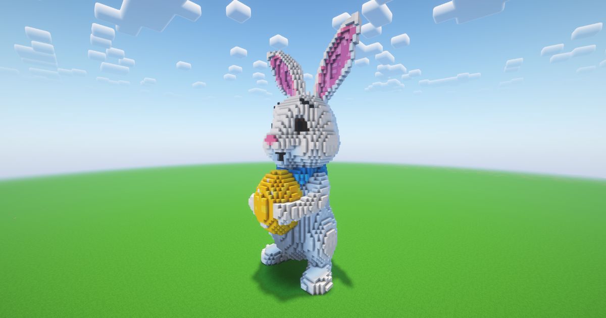 Minecraft Easter Bunny Statue! preview 1