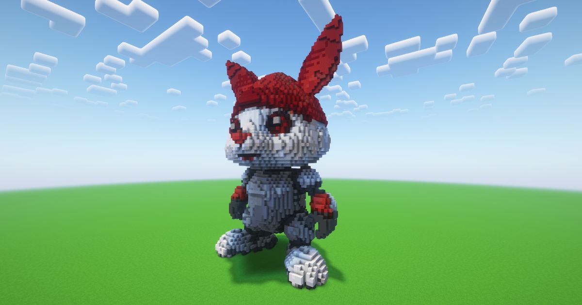 Minecraft Mecha Rabbit Statue preview 1