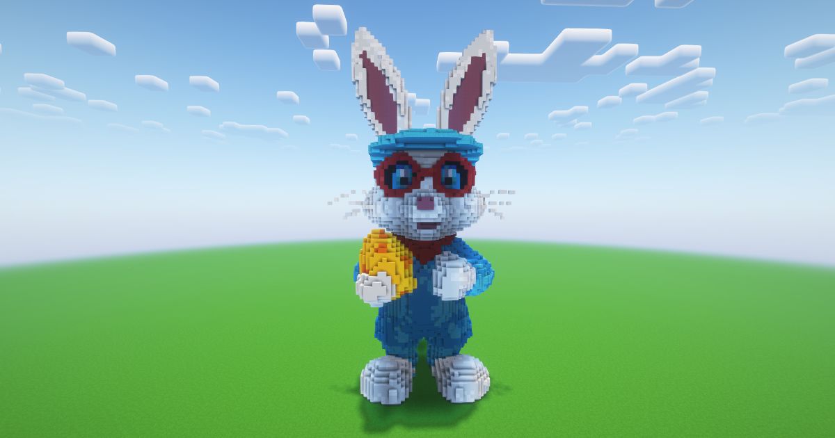 Minecraft Easter Bunny 2 Statue