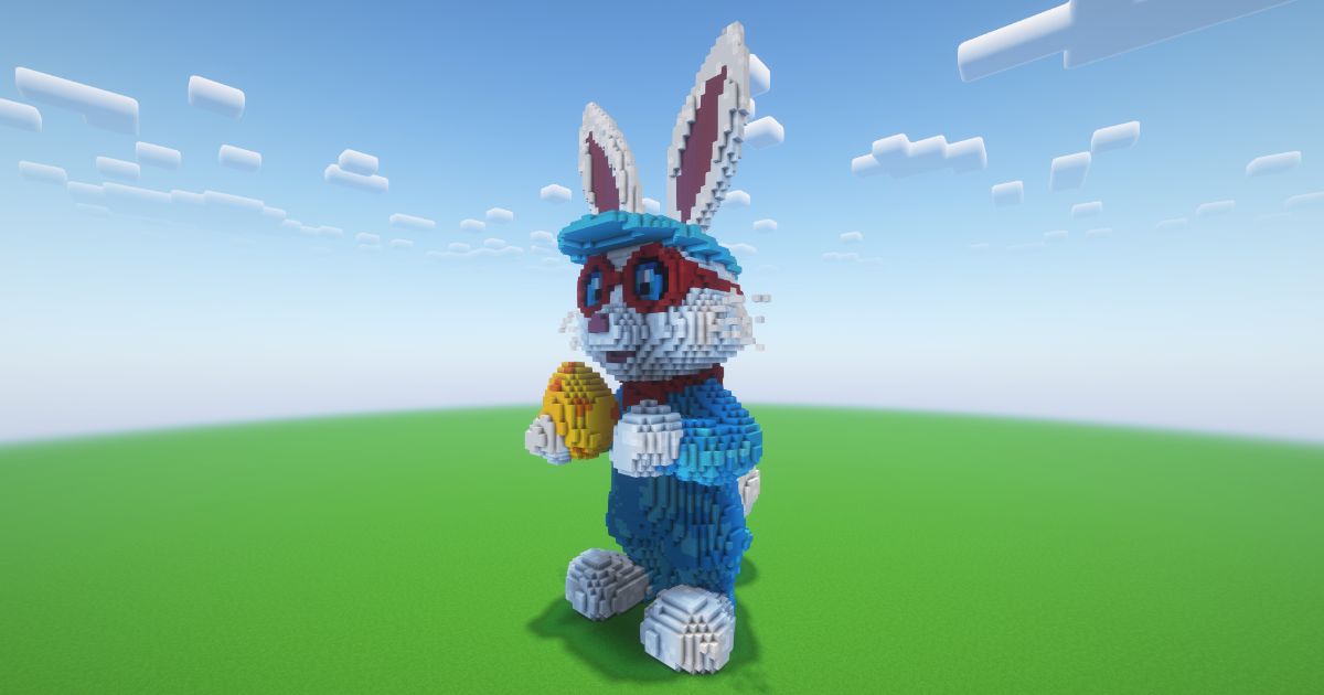 Minecraft Easter Bunny 2 Statue preview 1