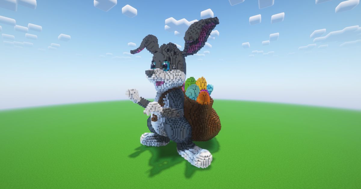 Minecraft Easter Bunny 3 Statue preview 1
