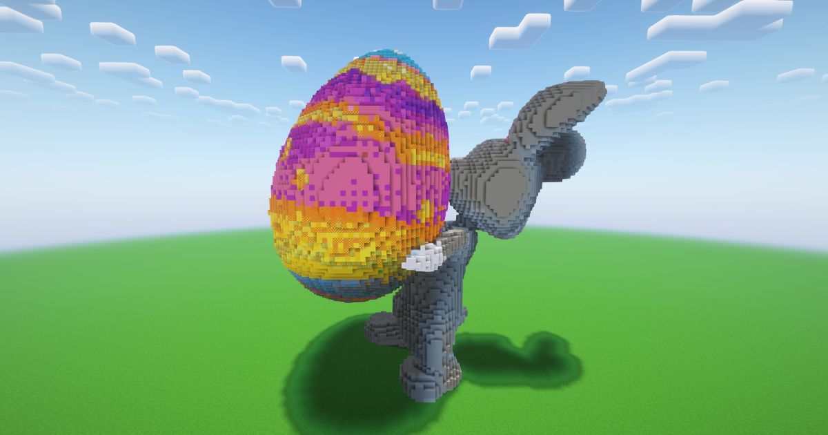 Minecraft Easter Bunny 4 Statue preview 1