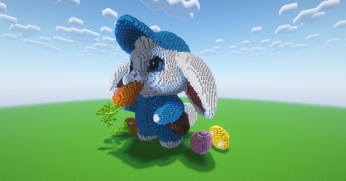 Minecraft Easter Bunny 11 Statue preview 1