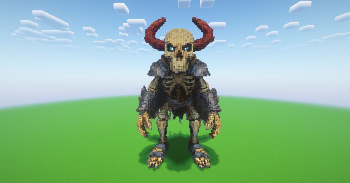 Minecraft War Skull Statue