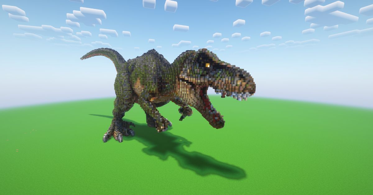 Minecraft Tyrannosaurus Rex Statue