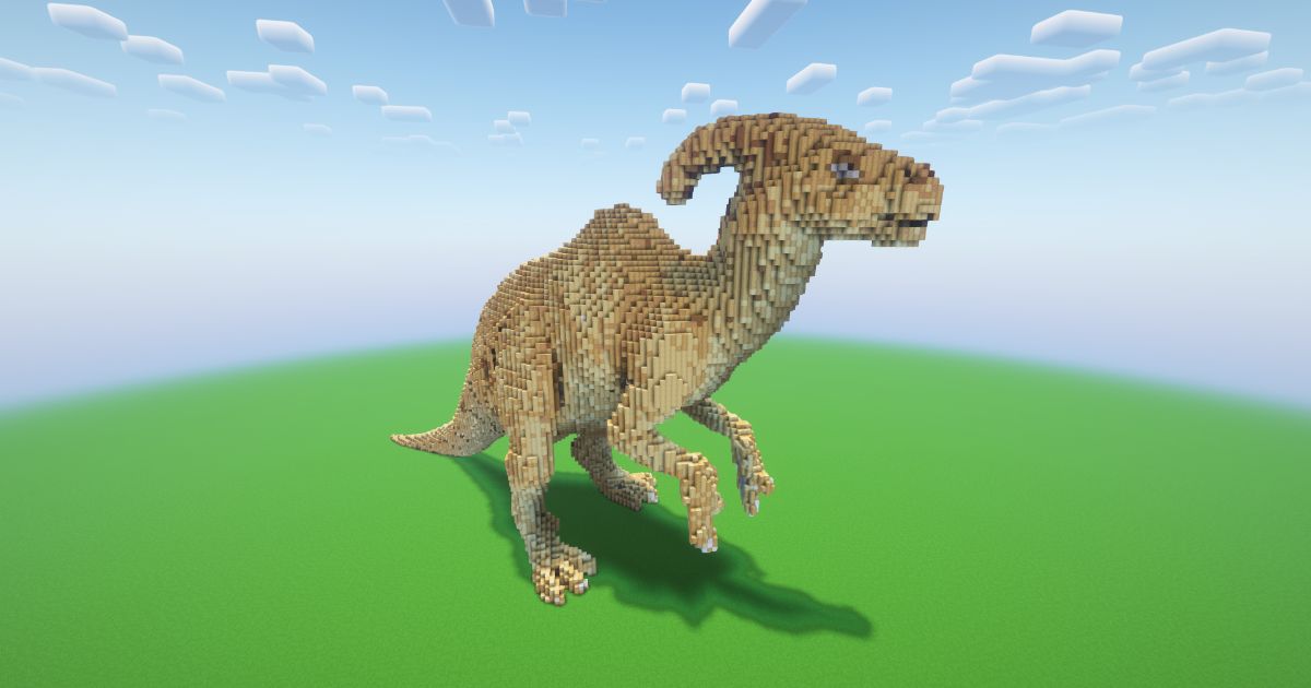 Minecraft Parasaurolophus Statue