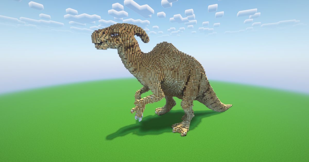 Minecraft Parasaurolophus Statue preview 1