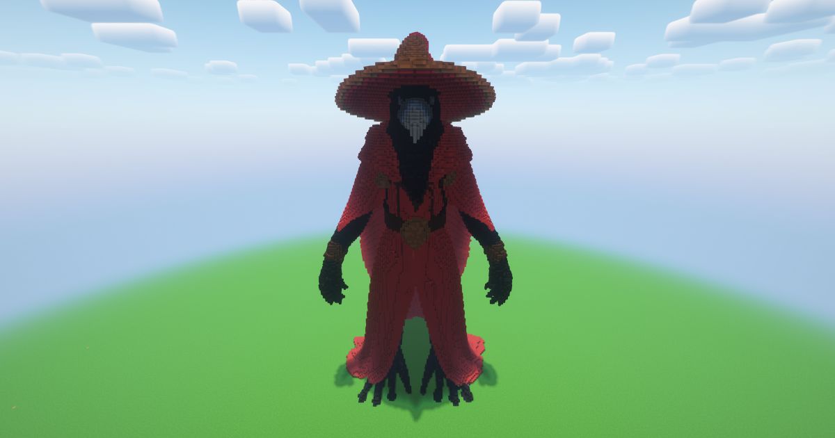 Minecraft Red Raven Statue