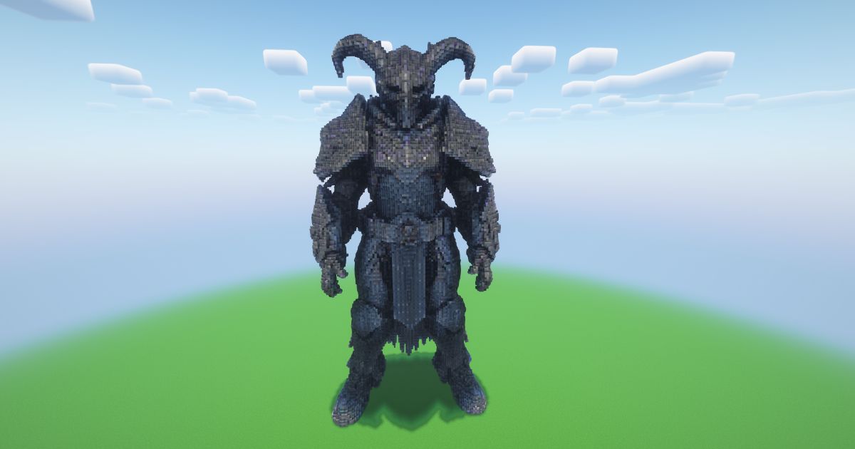 Minecraft Immortal Warrior Statue
