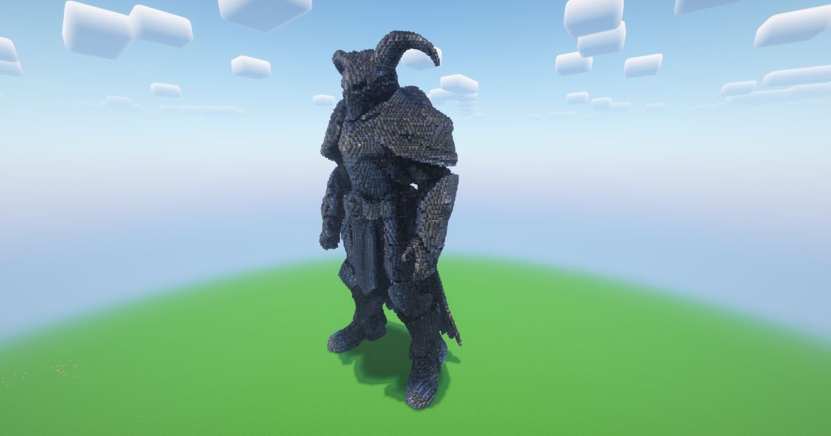 Minecraft Immortal Warrior Statue preview 1