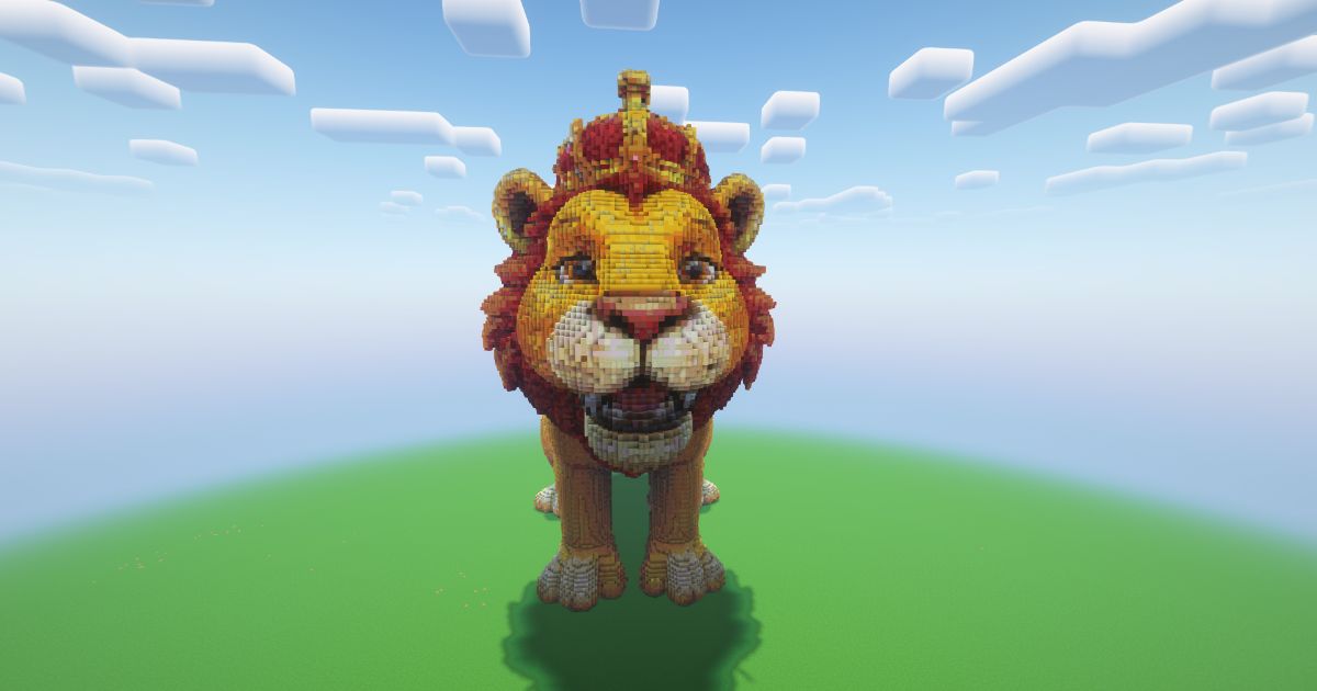 Minecraft Lion King Statue