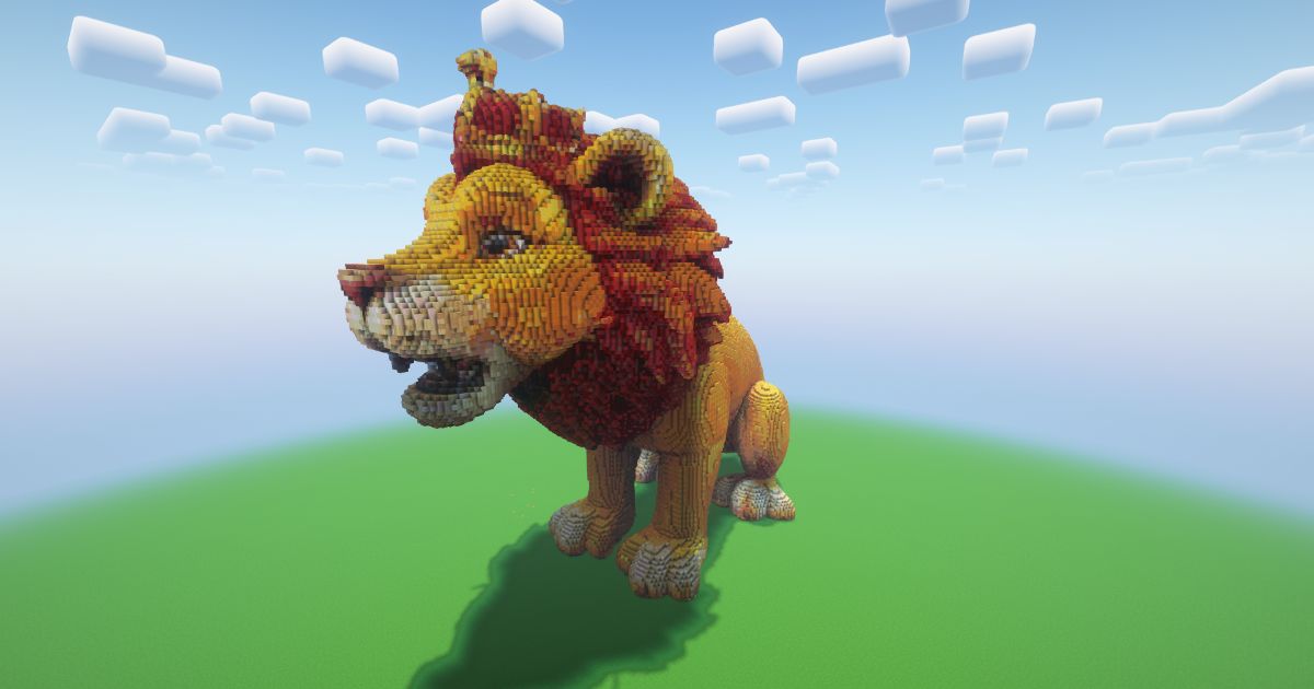 Minecraft Lion King Statue preview 1