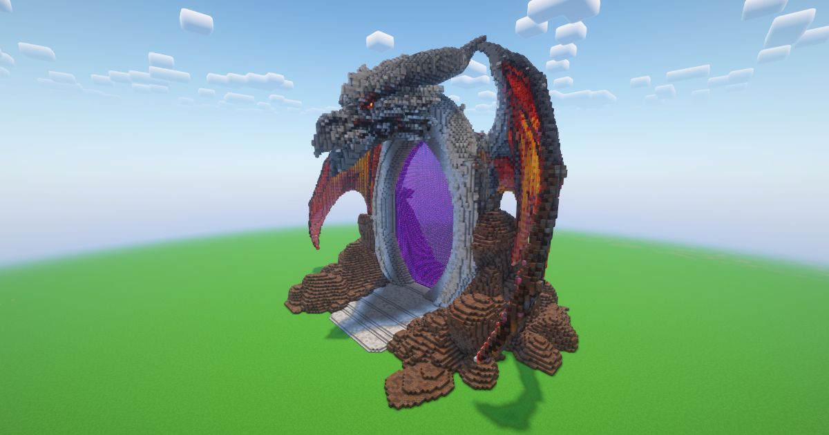 Minecraft Dragon Nether Portal preview 1