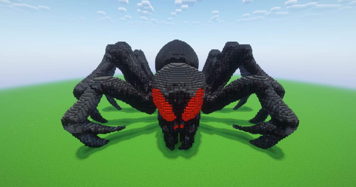 Minecraft Halloween Spider Statue