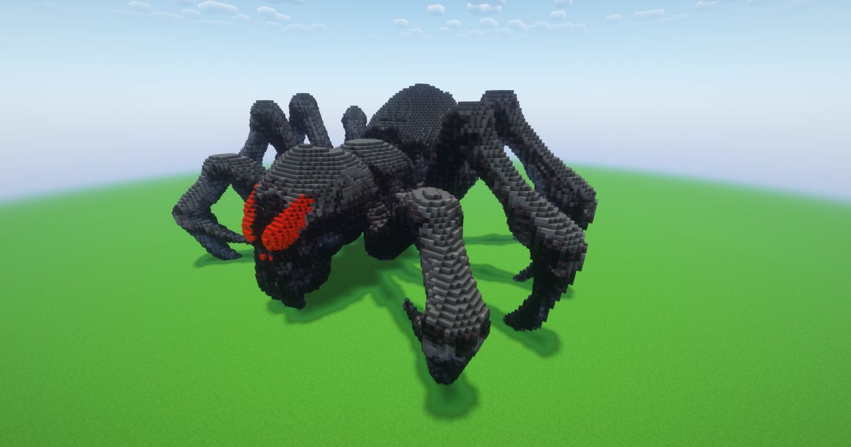 Minecraft Halloween Spider Statue preview 1