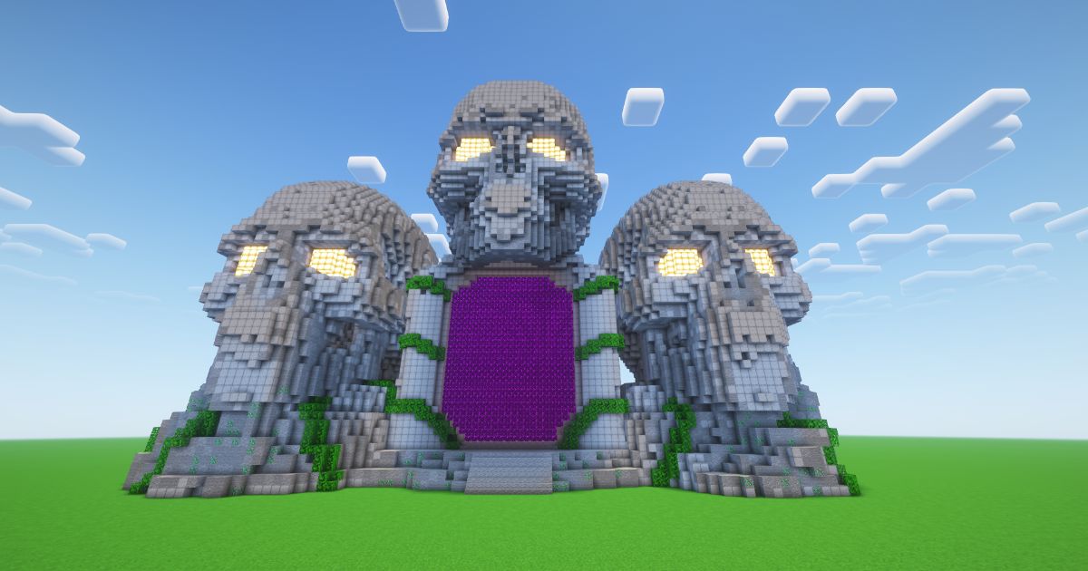 Minecraft Skulls Nether Portal Statue preview 1