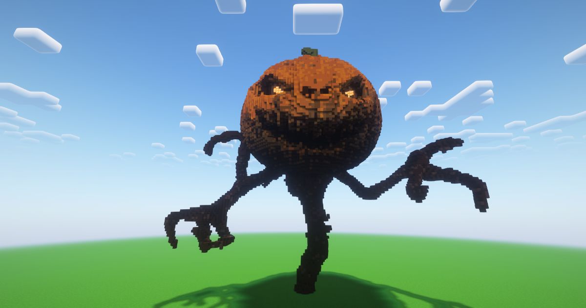 Minecraft Halloween Pumpkin Statue preview 1