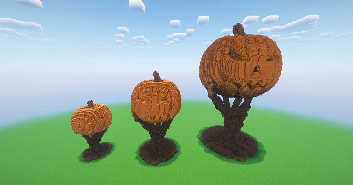 Minecraft Halloween Pumpkins Pack Statue