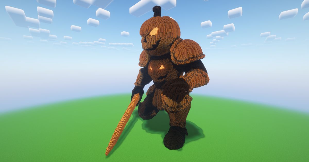 Minecraft Halloween Jack-O-Lantern 2 Statue preview 1