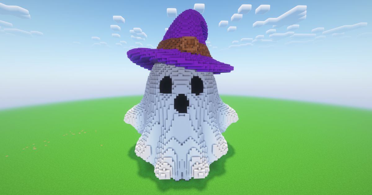 Minecraft Halloween Little Ghost Statue