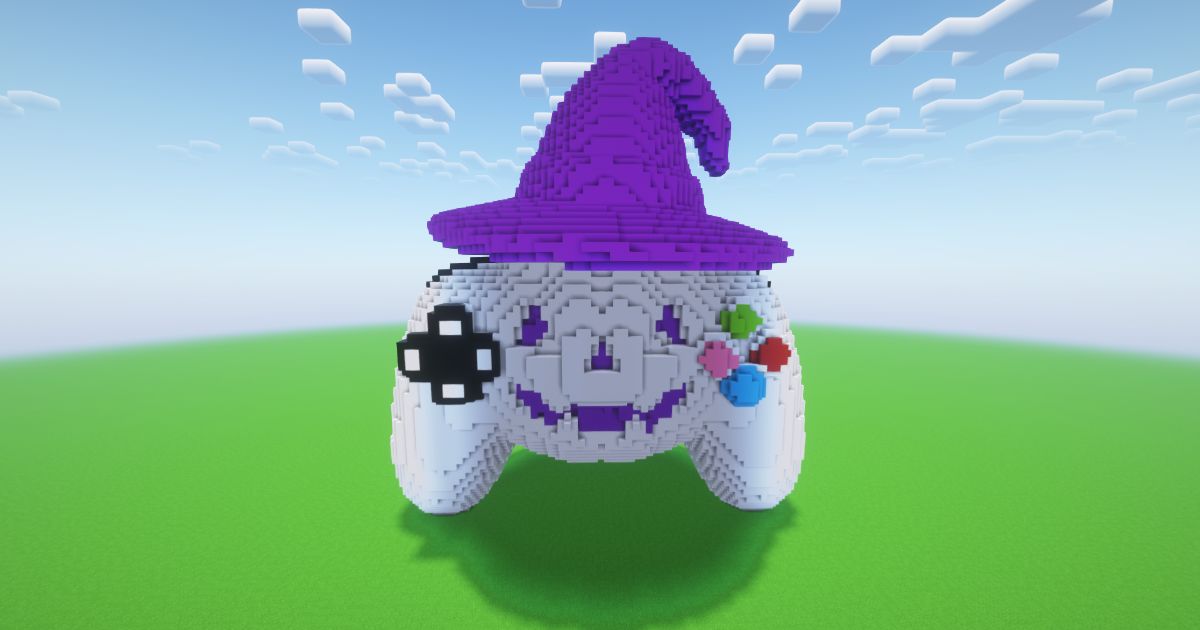 Minecraft Halloween Gamer Controller Statue