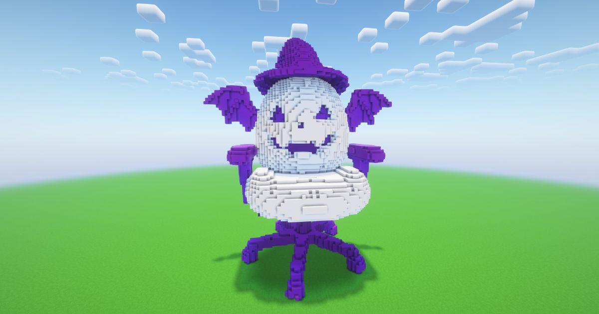 Minecraft Halloween Gamer Chair Statue
