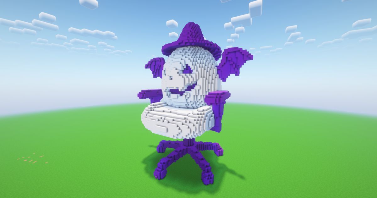 Minecraft Halloween Gamer Chair Statue preview 1