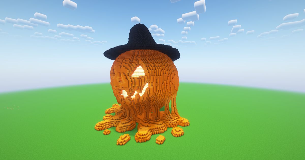 Minecraft Halloween Witch Pumpkin 2 Statue preview 1