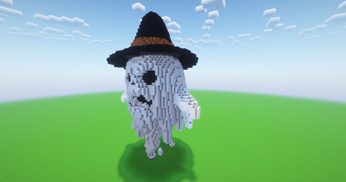 Minecraft Halloween Ghost Statue preview 1