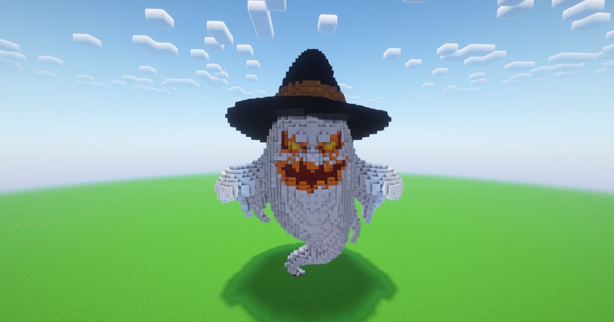 Minecraft Halloween Ghost 2 Statue