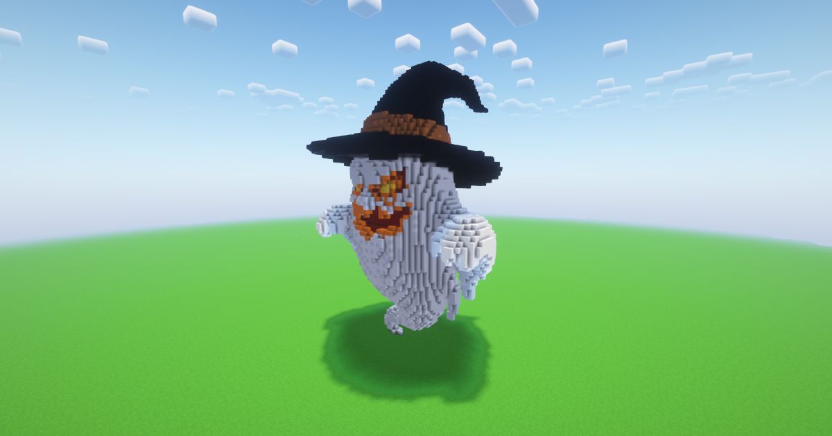 Minecraft Halloween Ghost 2 Statue preview 1