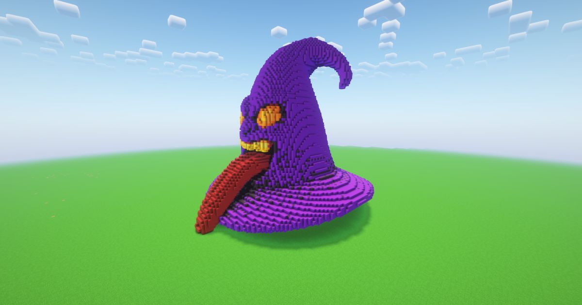Minecraft Halloween Scary Witch Hat 2 preview 1