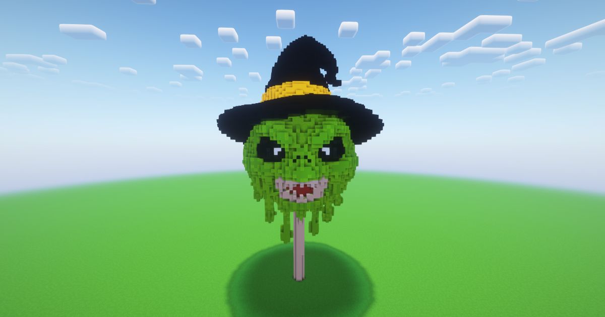 Minecraft Halloween Monster Lollipop Statue