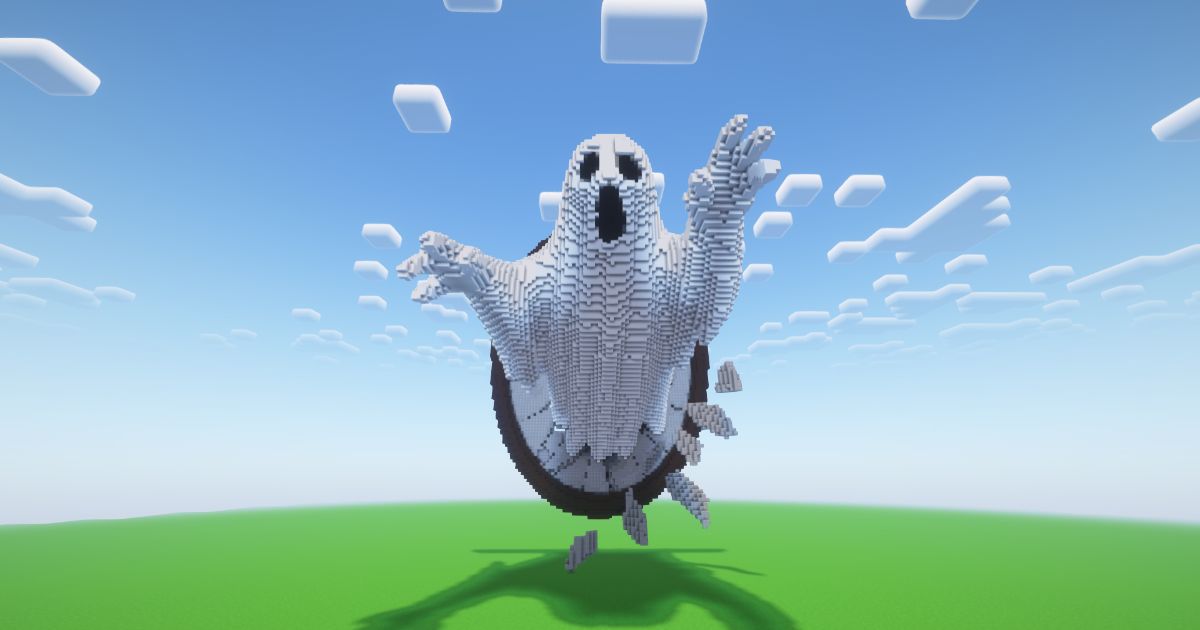 Minecraft Halloween Mirror Ghost Statue preview 1