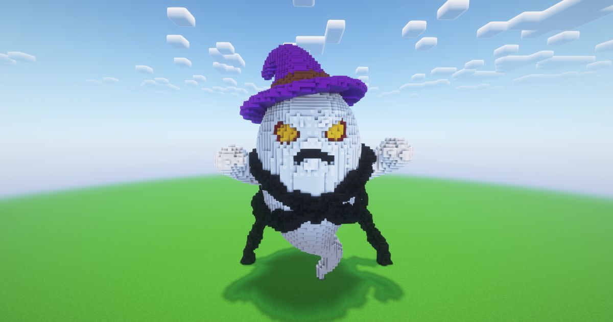 Minecraft Halloween Ghost 3 Statue