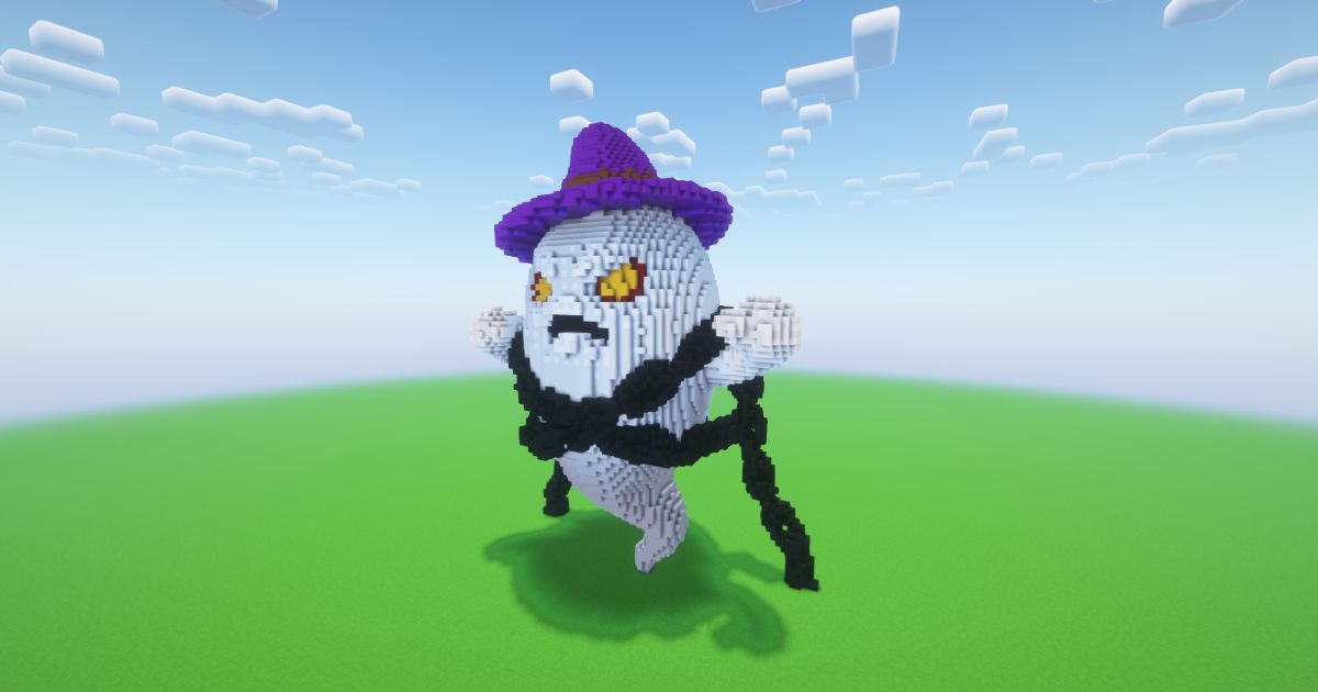 Minecraft Halloween Ghost 3 Statue preview 1